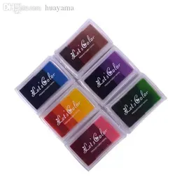 Whole- 4 Color Homemade DIY Gradient Color ink Pad Multicolour Inkpad Stamp Decoration Fingerprint Scrapbooking Accessories207D