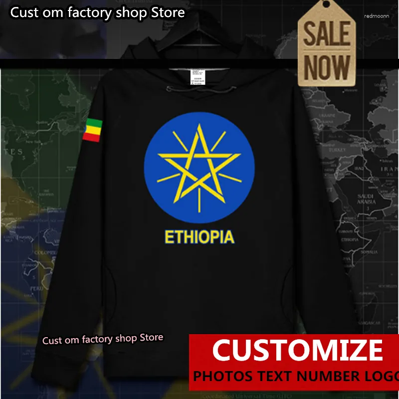 Bluzy męskie Etiopia Etiopian Rogu Afryki ET ET Men Nation Nation Pullovers Bluza Streetwear Autumn Tracksuit Ubrania