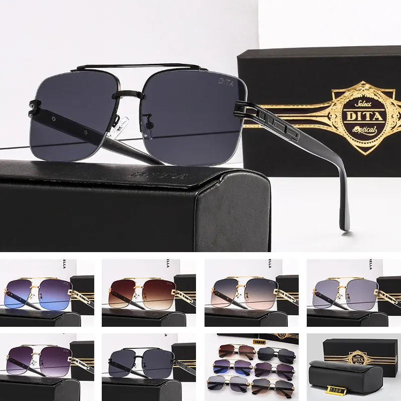 نظارات Dita Sunglasses 2023 نظارات شمسية شهيرة للرجال والسيدات في مصمم العلامة التجارية المعدنية الإطار المعدني التغليف P16 DITA 1727