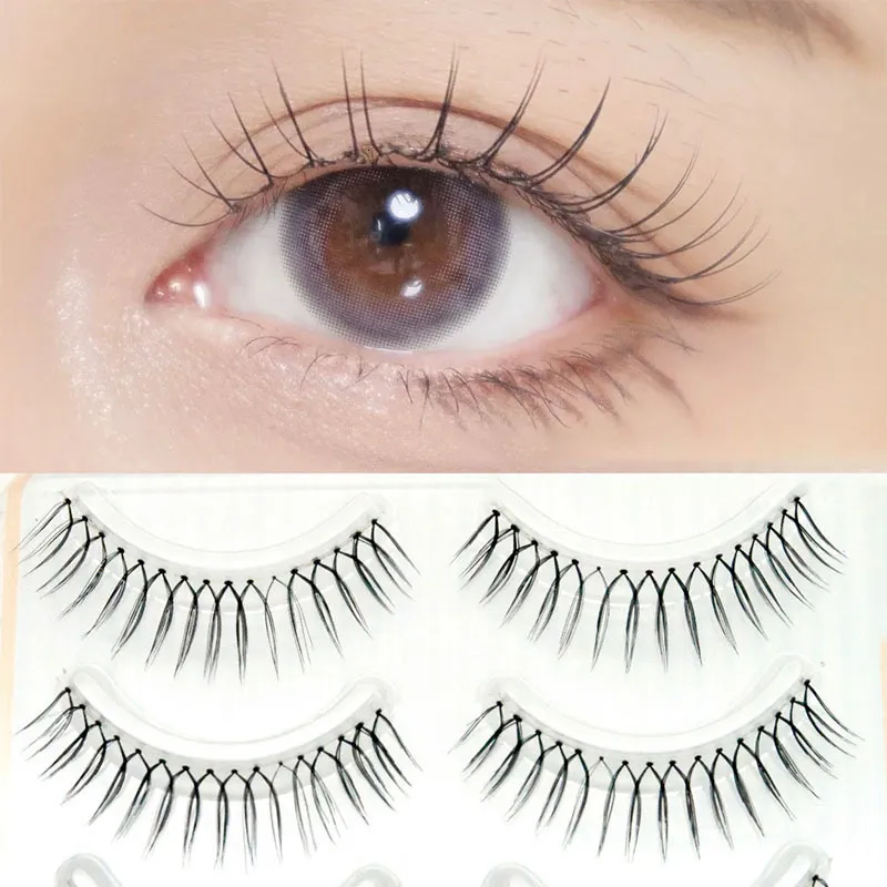 False Eyelashes Korean U Shaped Air False Eyelashes Natural Slender Hand Clear Band Stage