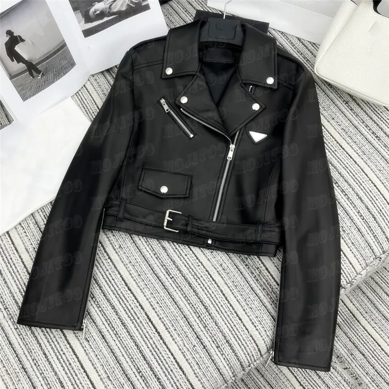 Giacche in pelle PU Women Designer Cropped Coats Cool Girl Motorcycle Giacca Streetwear Hiphop