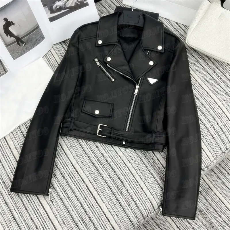 PU Leather Jackets Women Designer Cropped Coats Cool Girl Motorcycle Jacket Hiphop Streetwear