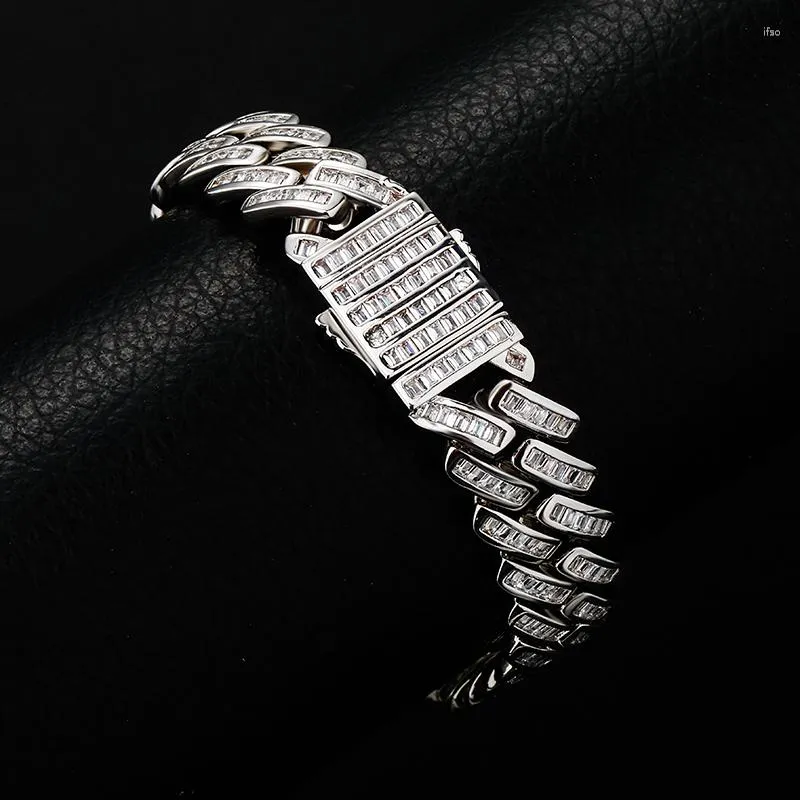 Bedelarmbanden jiano armband 12mm stokbrood tik Cubaanse link cz iced out keten hoogwaardige hiphop luxe sieraden voor cadeau