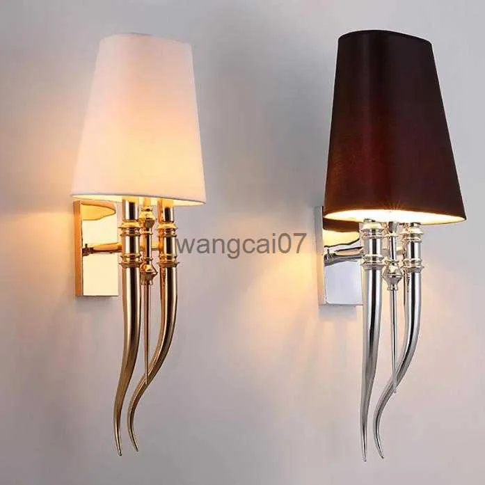 Vägglampor Creative LED Wall Lamp Hotels Moderna järnväggslampor Matsal vardagsrum sovrum dubbelhuvud AC85-265V SCONCE LIGHTS FIXTURES HKD230814