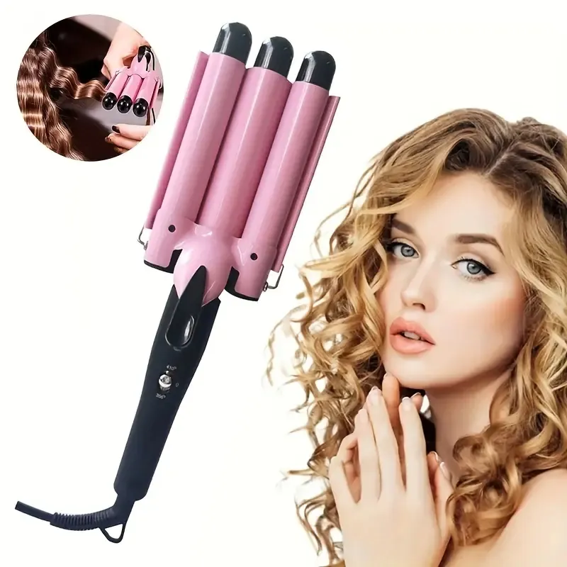 3 lufę Curling Iron Hair Crimper Profesjonalne faluje fale curling