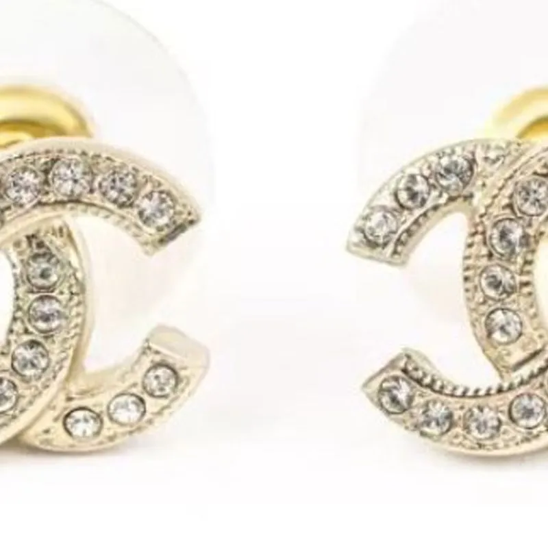 Top Designer Stud oorbellen Kanaal Diamant vrouw mini Gold vergulde dubbele letter C Crystal Rhinestone Pearl Earring Sieraden Groothandel