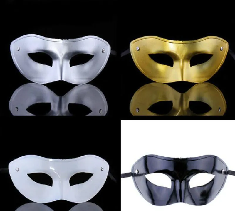 Man Half Face Archaistic Party Masks Antique Classic Men Mask Mardi Gras Masquerade Venetian Costume Party Masks Silver Gold White Black