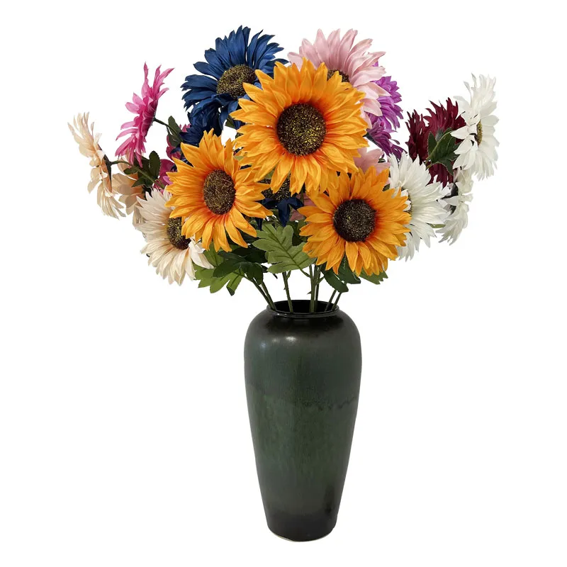 Dekorativa blommor konstgjorda blommor solrosdesignblommor för familjefester