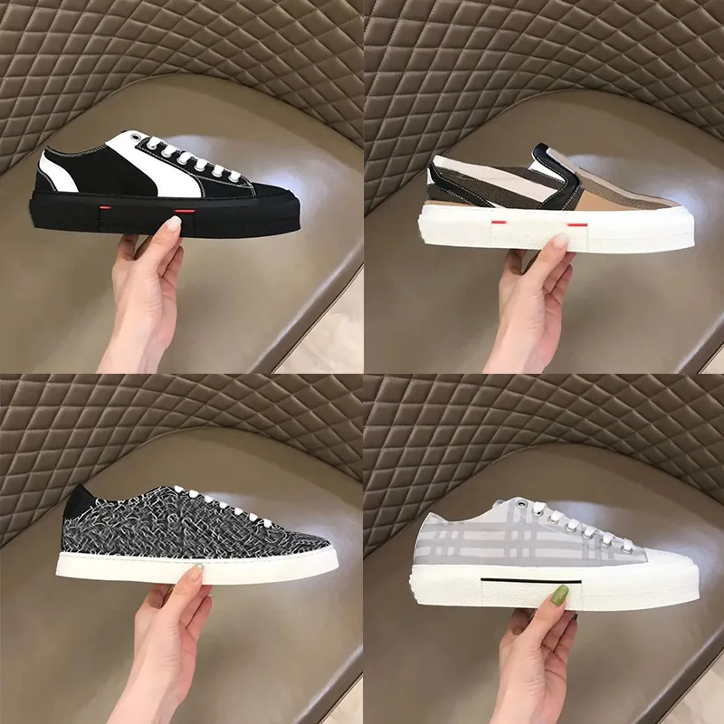 Brand Sneaker Check Sneakers Vintage Tennis Shoe Classic Stripes Trainers Platform Shoes Print Low-top Canvas Trainer With Box