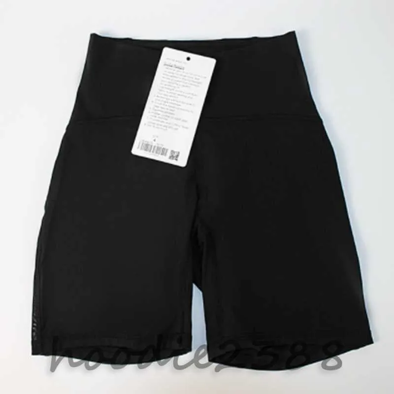 2023 LU-088 Sports de yoga de mujeres Shorts Fitness High cintura delgada Slim Decisión Alegable Alta Elasticidad Nylon Pantalones Mujeres Mujeres