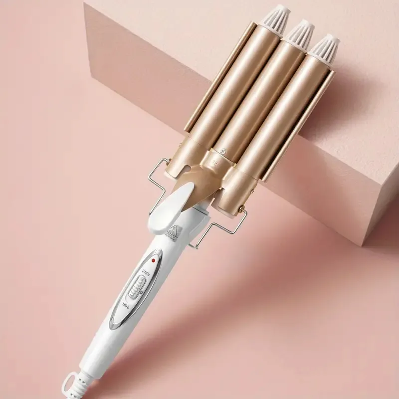 Ceramic Triple Barrel Hair Curling Iron - Professional Hair Styler för Salon -kvalitetsresultat