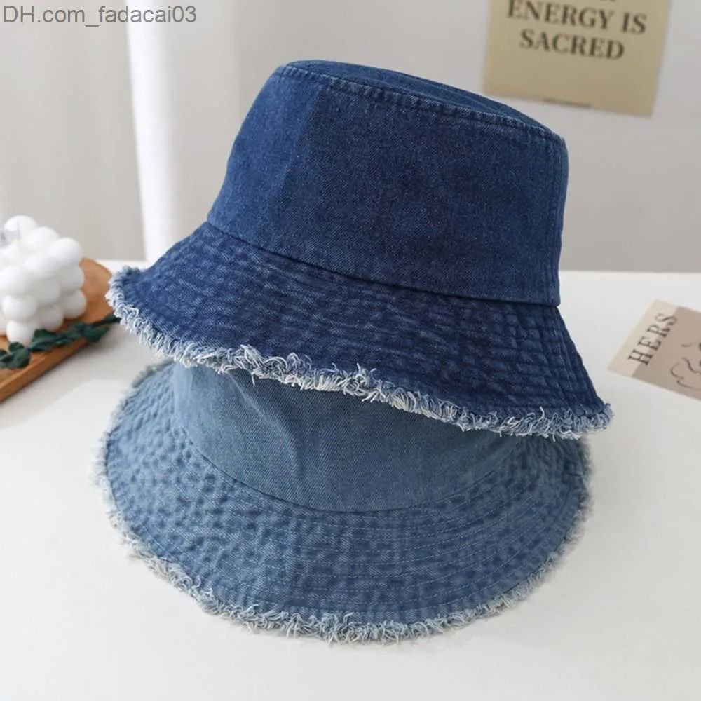 Wide Brim Bucket Hats for Men and Women, Denim Style Fisherman Hat ...