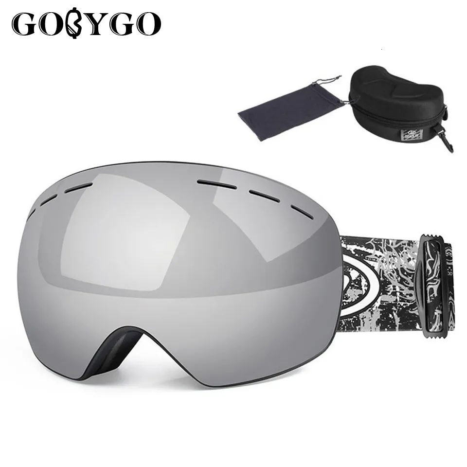 Ski Goggles Gobygo Outdoor Sports Dubbele lagen Antidust Snow Snowboard Eyewear Snowmobile Glasses Men Women Skiën 230814