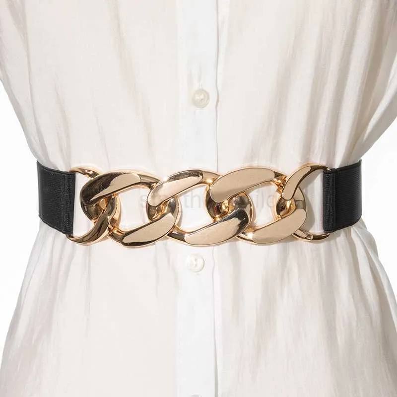 New Luxury Gold Metal Chain Belt Buckle Size M Amazon.com: KunJoe Chain Belt for Women Wasit Chunky Chain  main image 4