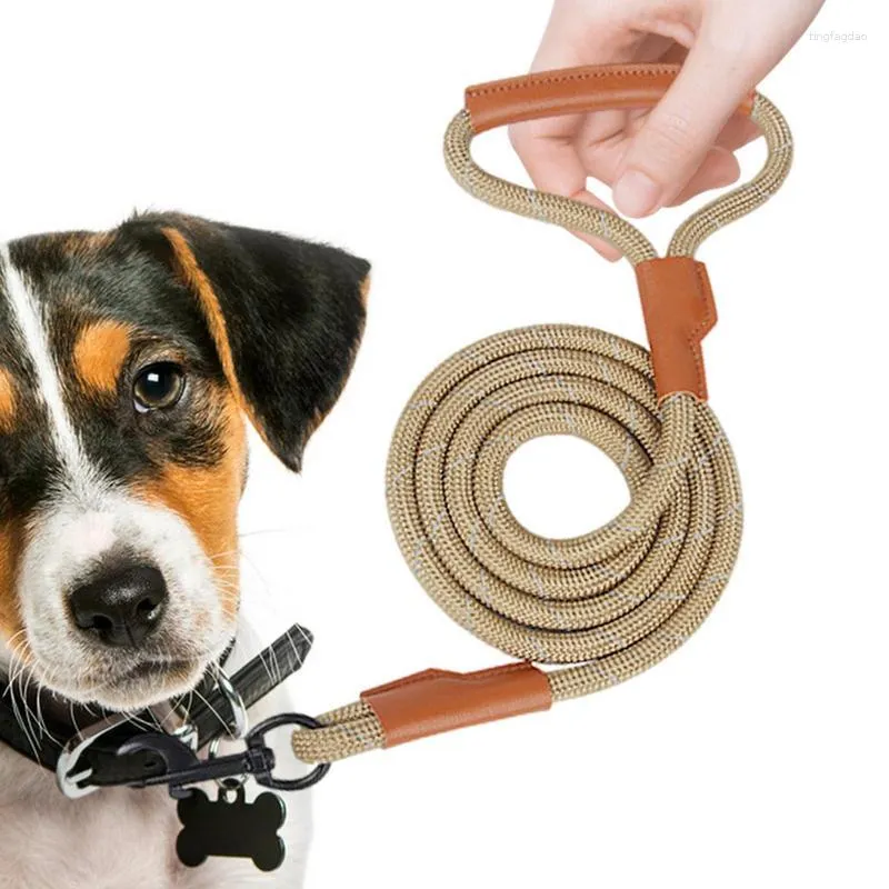 Kołnierze psów Plizuj ołów refleksyjny trening zwierząt domowych lina miękka i odporna na zużycie dla psów
