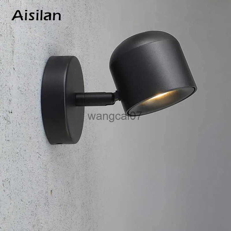 Wall Lamps Nordic Minimalist Style Wall Light Warm White Bedside Wall Lamp Adjustable Angle For Corridor Bedroom Living Room 7W Spot COB HKD230814