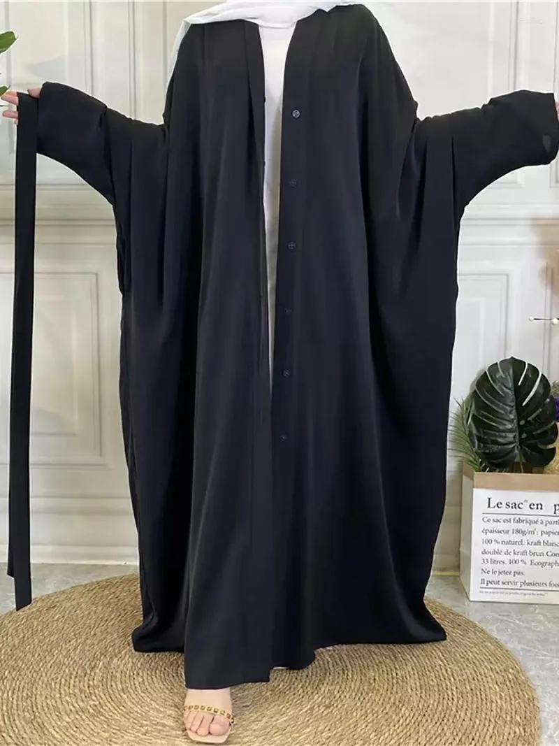 Ubranie etniczne muzułmańskie rękawy nietoperzy kardigan Abaya Dubai Maxi Dress Długa szata kimono Ramadan Arab Arab Islamic Kaftan modlitwa modlitwę