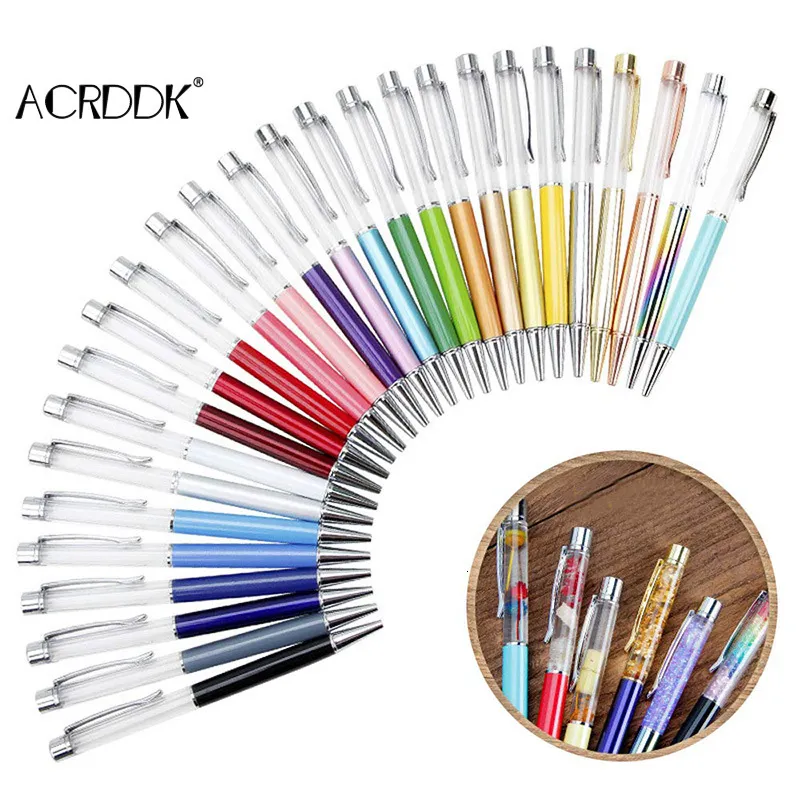 Ballpoint Pens 27 PACK Colorful Empty Tube Floating DIY Pens Ballpoint Pens Student Gift Office Supplies Ballpoint Pens Writing Tools Pens 230812