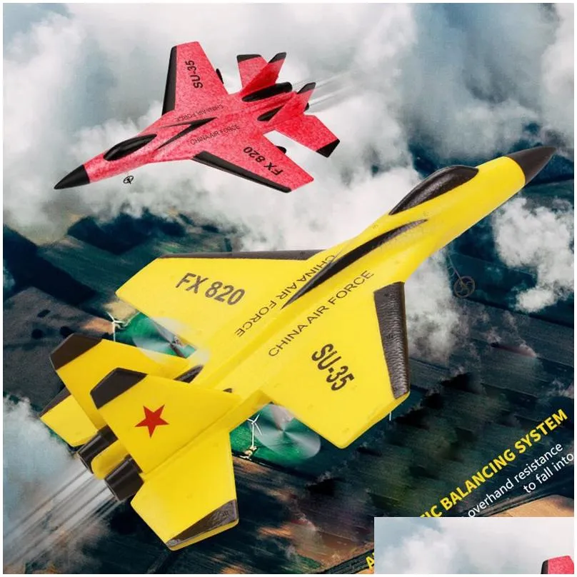 Simulators F16 Su35 Rc Plane Epp Foam Flying Glider Fixed Wing Fight Aircraft 2.4G Electric Remote Control Airplane Phantom Fighter Dheof