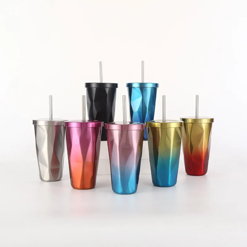 Lot De 8 Gobelets Isothermes En Acier Inoxydable 30 Oz – Avec Couvercles Et Pailles