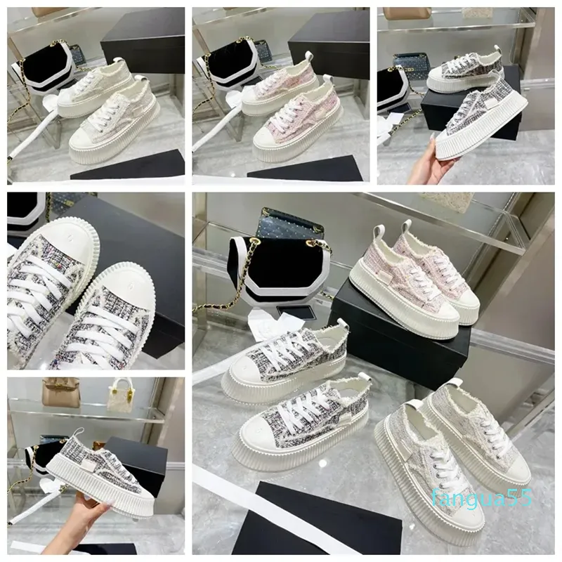 2023-Fashion Top Chaussures Designer Cuir Canvas Multicolor Technical Sneakers Femmes Famous Shoe Trainers Size35-40