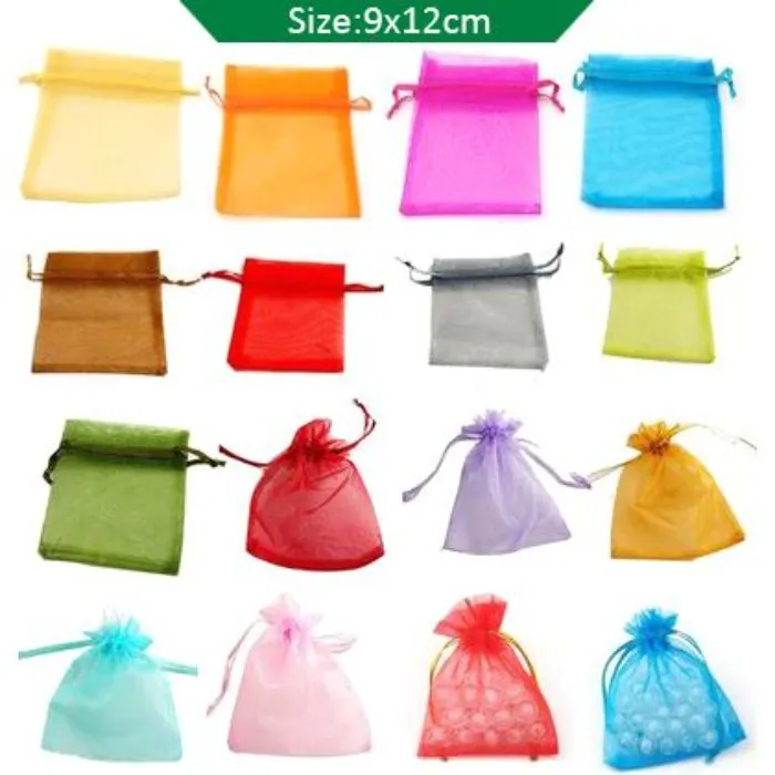 Organza Gift Bag Wedding Favor Party 9X12 cm Mix Color Bags