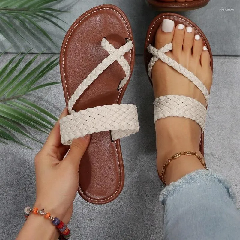 Luxury flat sandals sales