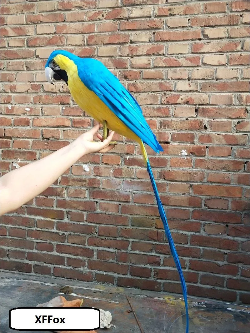 Gardendecoraties enorme blauwerie papegaai model schuimvee vogelpop cadeau ongeveer 100 cm d0170