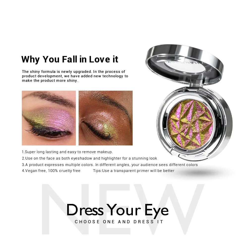 CHARMACY Glitter Shimmer Eye Makeup Set Long Lasting MultiChrome Chameleon Holographic  Eyeshadow Powder For Womens Eye Makeup Cosmetics 230814 From Zhong06,  $12.13