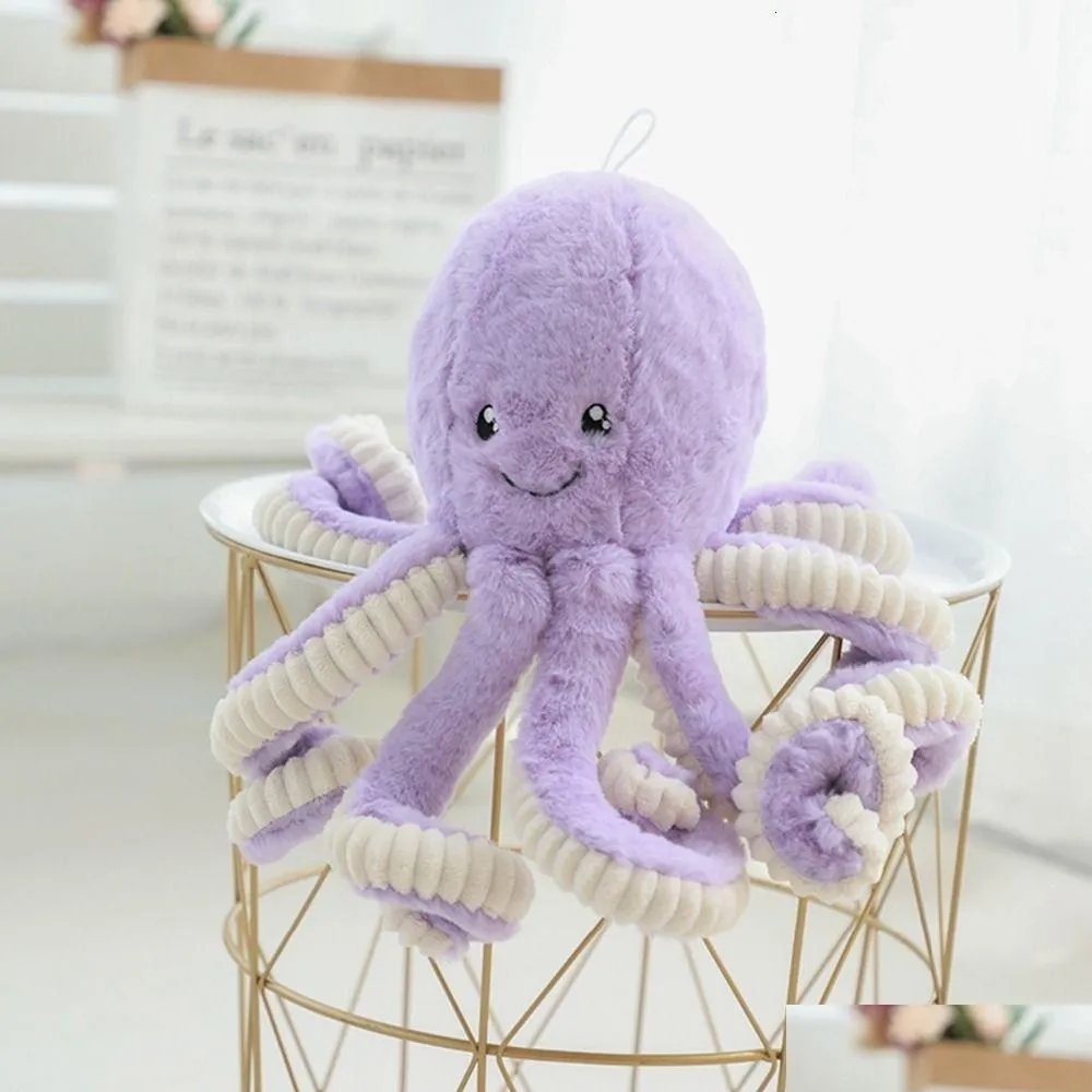 Animais de pelúcia de pelúcia 40/60/80cm Cute Pillow Octopus travesseiro adorável do oceano