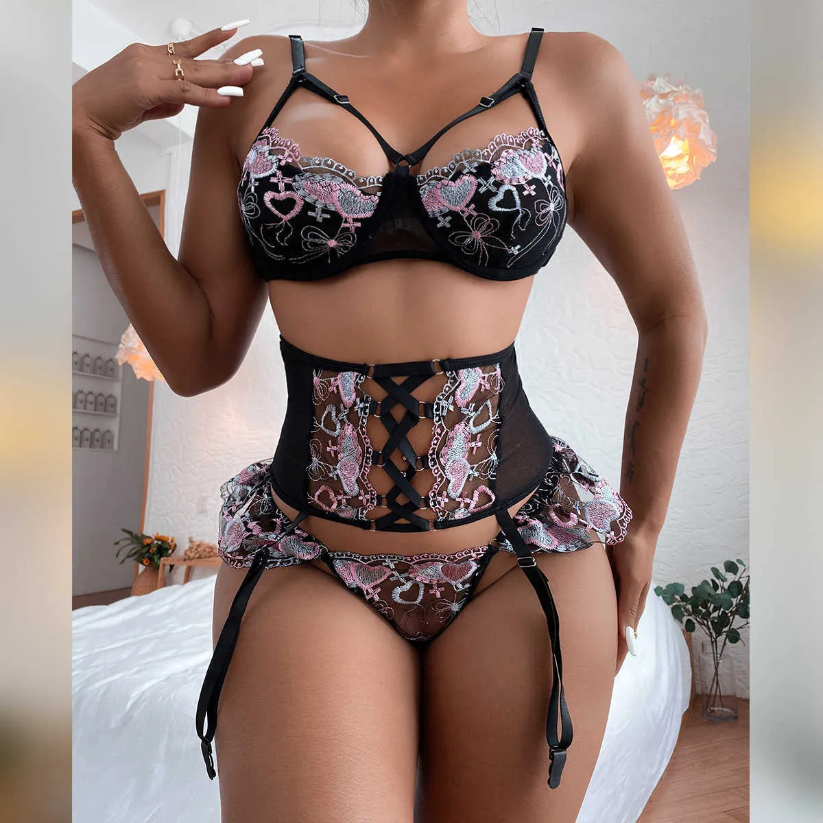ECTOOKO Rhinestone Lingerie Set See Through Lace Bra Panty Set And Panty  For Intimate Moments Uncensored And Sexy T231027 From Catherine002, $2.89