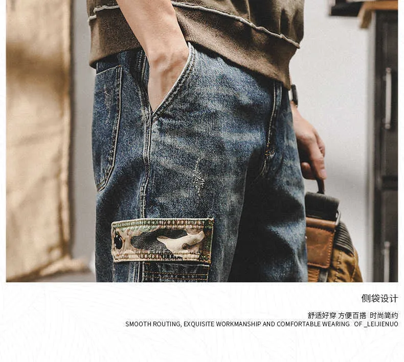New Spring Autumn Vintage Big Pocket Fashion Denim Work Wear Cargo Casual  Korean Hip Hop Baggy Jeans Men Overalls Trousers HKD230812 From 10,32 €