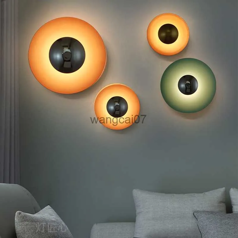 ウォールランプモダンラウンドウォールランプリビングルームベッドサイドLED SCONCE LIGHT BEDROOF LOFT NORDIC LAOS DESIGNER HOME DECOR WALL LIGHTING KAISHA HKD230814