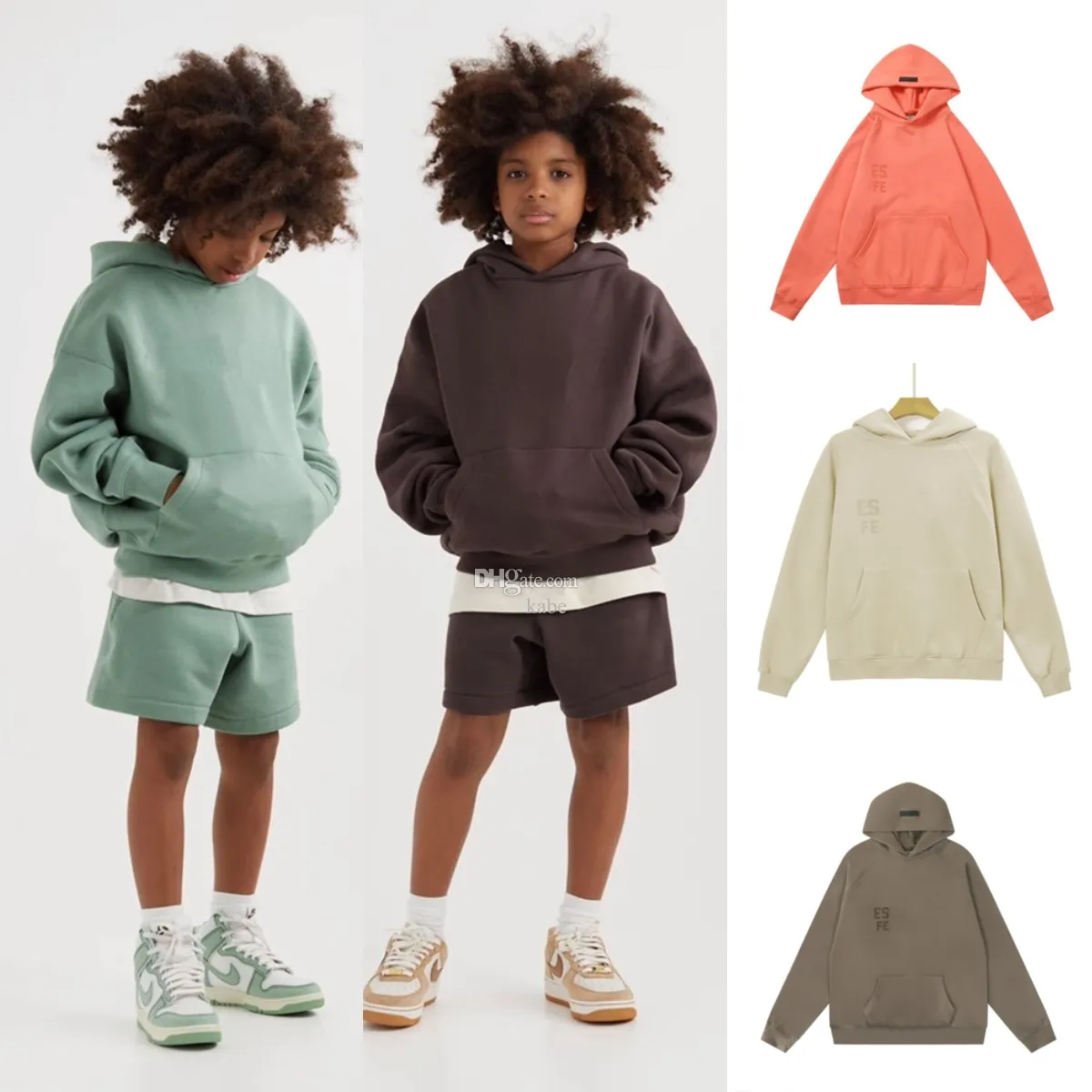 ESS Baby Hoodies per bambini Designer Designer Case Girl Sweaters Giovella con cappuccio Micket a maglia a maglia a maglia a manica di moda oversize