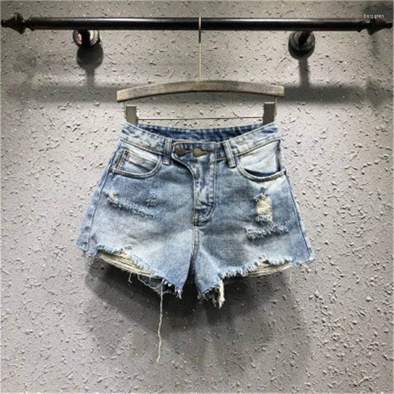 Frauen Shorts Frauen sexy hohe taist lose dünne löcher denim ladies sommer fashion iNS Trend Style Jeans Hosen Streetwear Bottoms