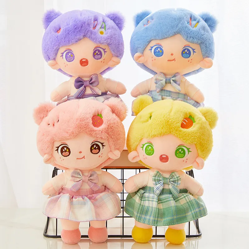 Muñecas 25 cm Kawaii Girl Doll Anime Plush Girls Juguete Relleno de almohada de animales suaves Regalo de cumpleaños para niños Niños 230814