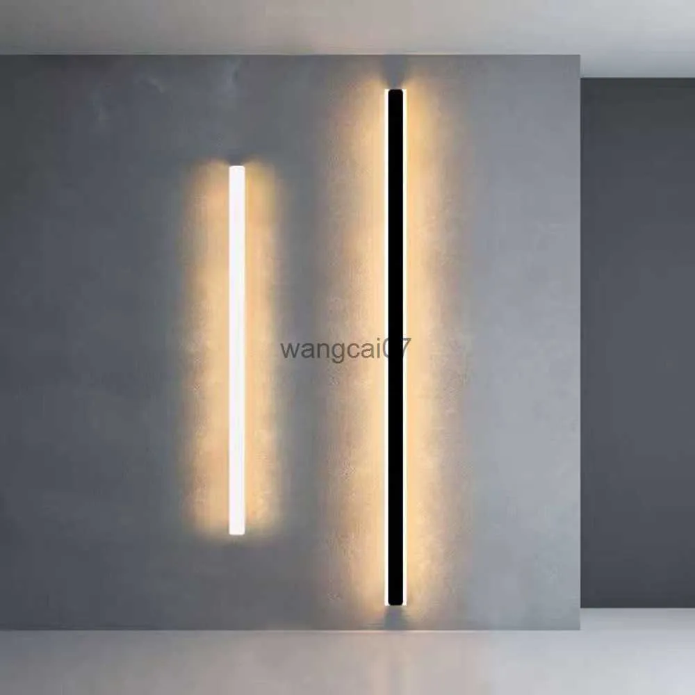 Wall Lamps Modern Black LED Wall Lamp for Dining room Living Room Decoration LED Long Strip Wall Lights Staircase Corner Wall Lamp HKD230814