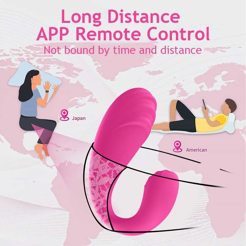 NXY Vibrators Long Distance Bluetooth Wearable Panty Vibrator App Control Clit g Spot Massager Dual Stimulatio_voghion.com