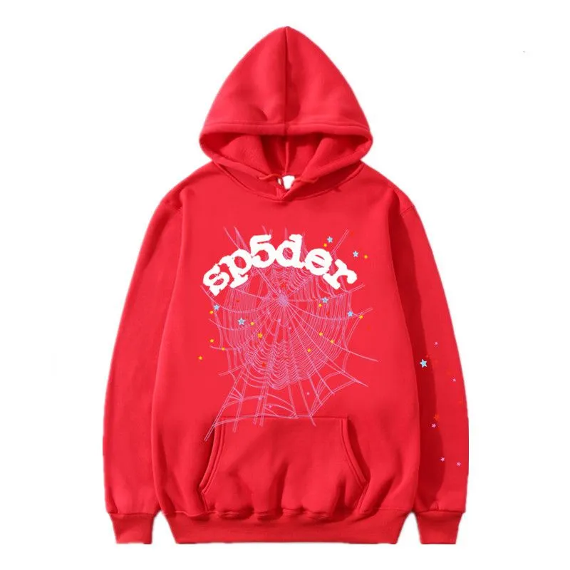 Designer hoodie röd hoodie spindel hoodie pullover mans hoodies hoody tröja brev tryckt långärmad jumper kvinnors högkvalitativa streetwear pullovers rock l5