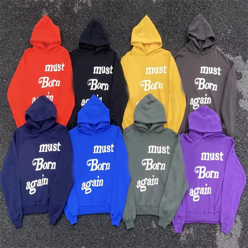 Herrtröjor designer tröja hoodies mens hoodie höst designer hoodies pullover tröjor hip hop hög kvalitet brev tryck blå toppar etiketter utskrift s-xl