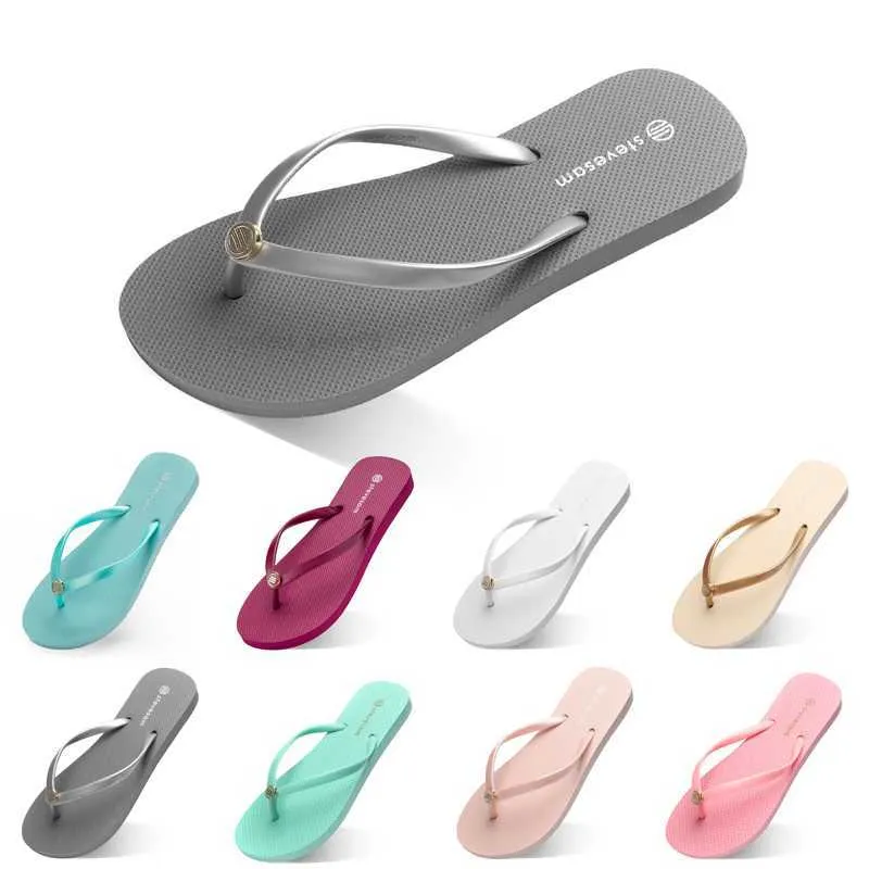 Fashion Flip Rabatt Slipper Frauen Schuhe Flops Triple White Green Green gelb orange rosa rot homens sommer home im Freien Strand Slide859 s