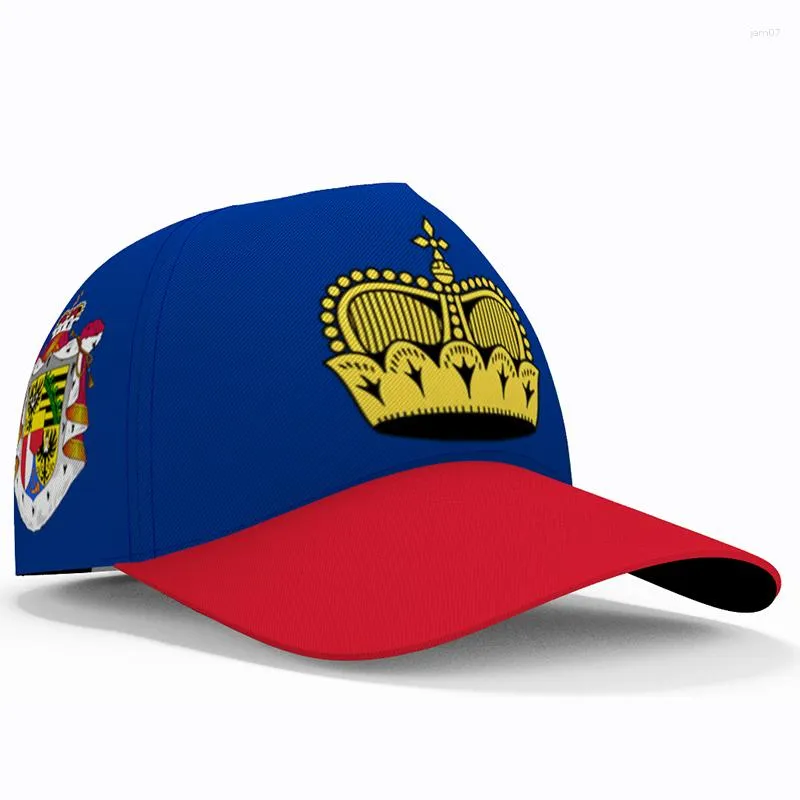 Ball Caps Liechtenstein Baseball Бесплатный на заказ логотип команда Li Hats Lie Country Travel German Nation Flags Flags Headgear