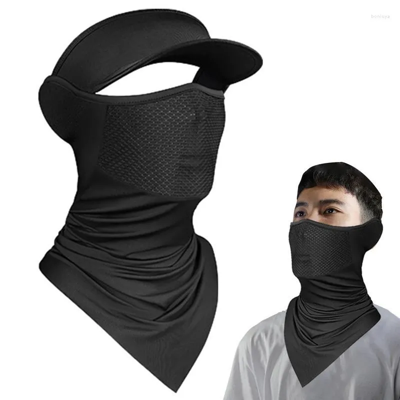 Casques de moto Cover Suncreen Face Couvercle Summer Summer Earloop Gaiter avec une sensation de soleil léger à 360 degrés