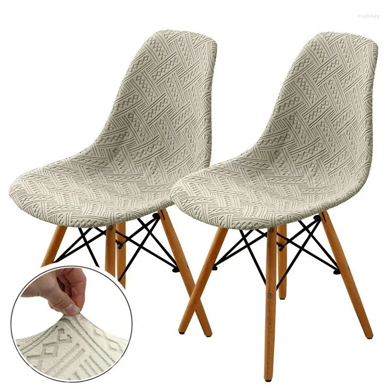 Stoelbedekkingen Jacquard Dining Cover Seat Case Noordse elastische shell stoelen slipcovers armloze ontlasting voor banket bruiloft Hogar 1pc