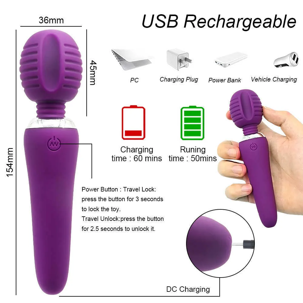 NXY Vibrators Mini Wand Massager Kleinste 10 Sterke Trillingen Handheld Av Vibrator g Spot en Clitorale Stimula_voghion.com
