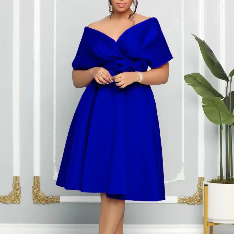 Plus Size Dresses Elegant Women Party Dress 3XL Ruffled Birthday For Wedding 2023 Summer Female Prom Vestidos
