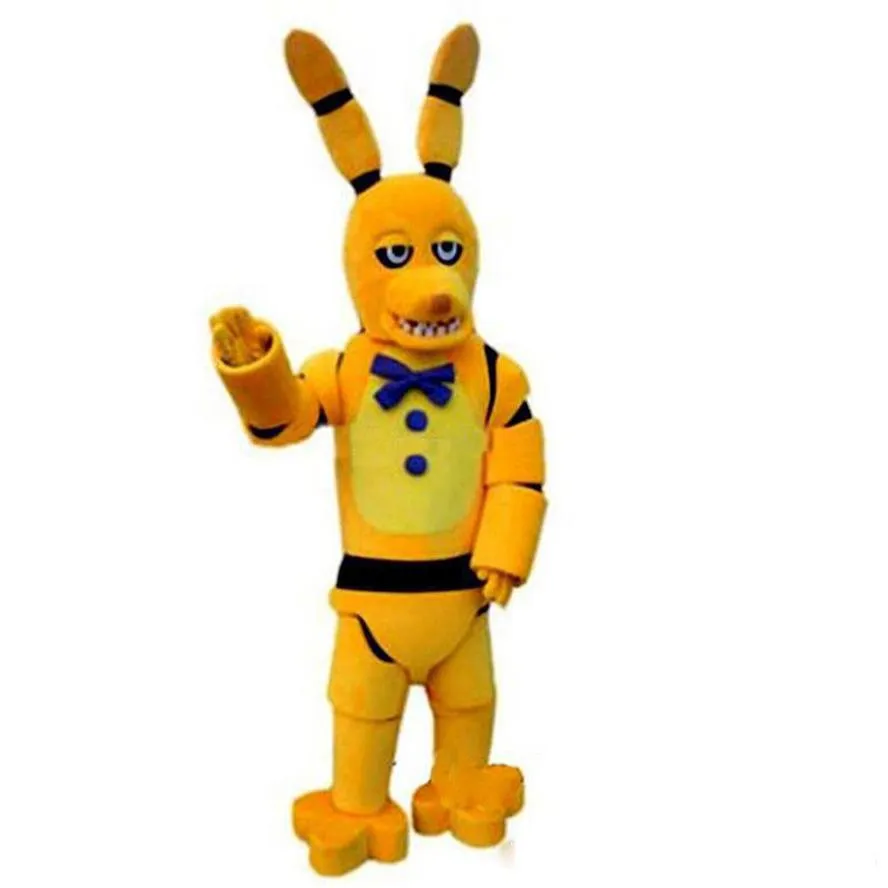 2019 Factory Reslets Nowe pięć nocy w Freddy's FNAf Toy Creepy Yellow Bunny Mascot Cartoon Cartoon Clothing311p