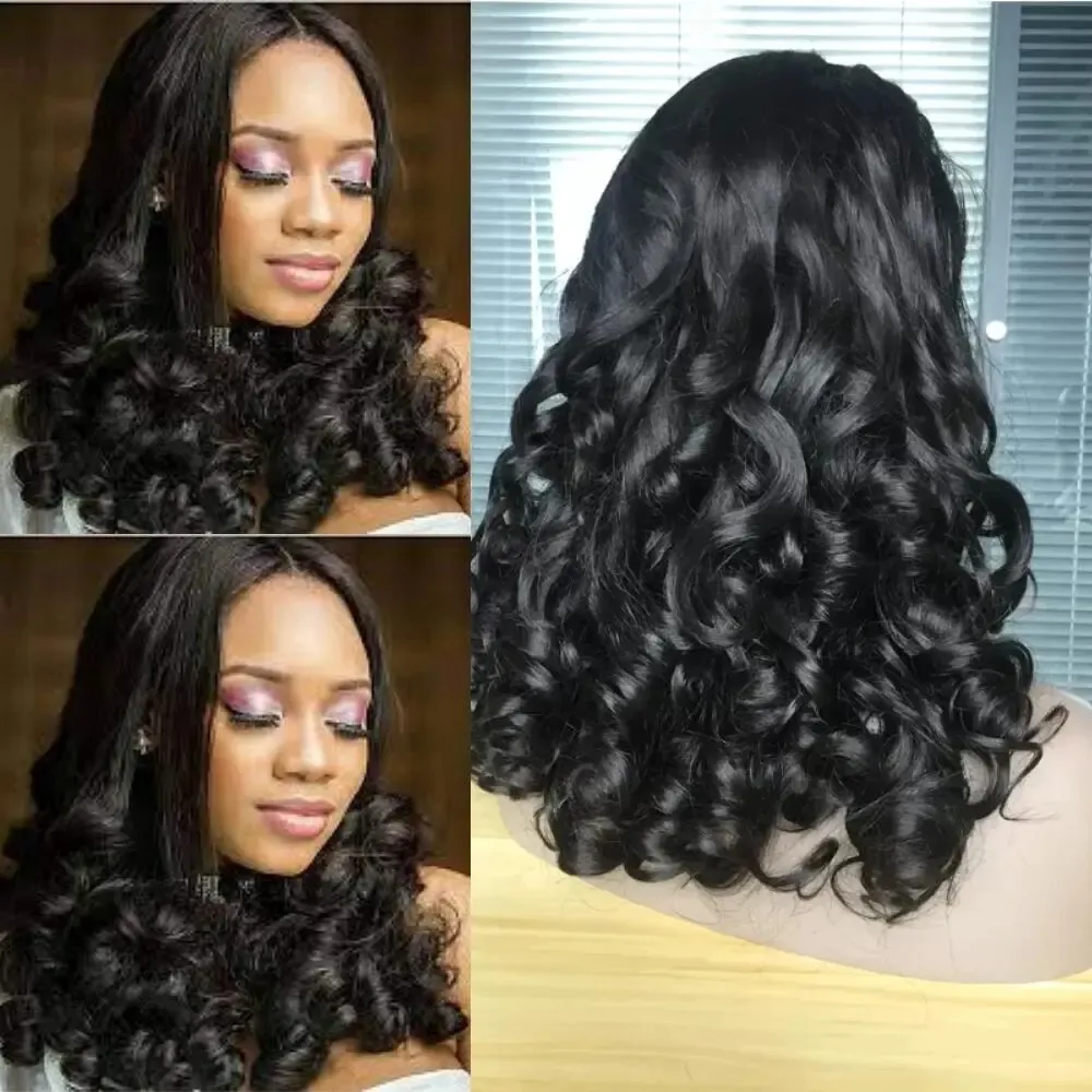 Curl romântico de ovo 13x4 HD Lace Frontal Human Hair Wig Funmi Spiral Curly Lace Front Brazilian Hair for Women Preparado 150%Densidade