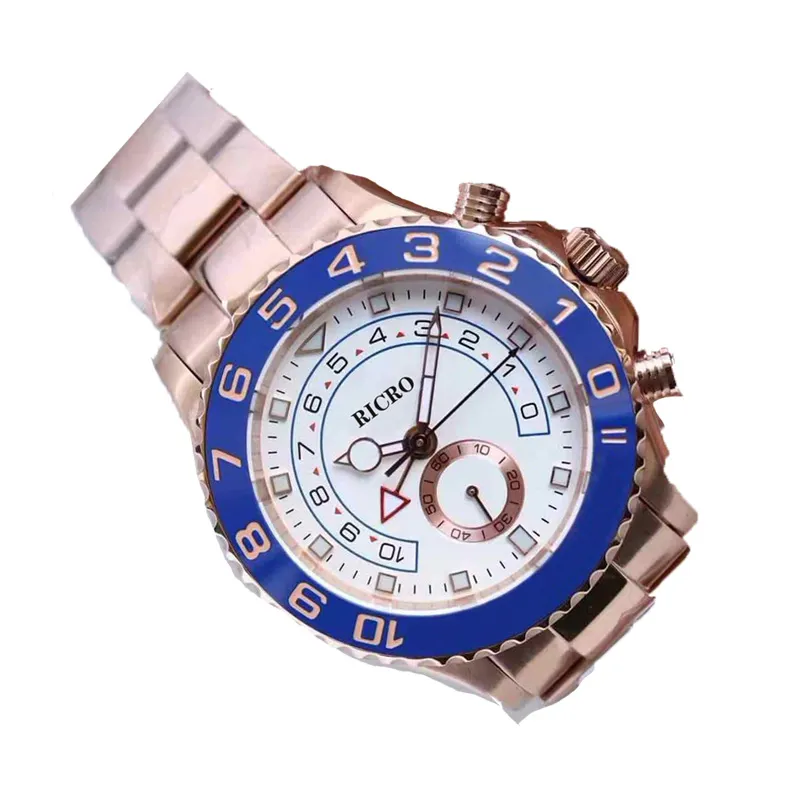 Relógio masculino relógios limpos relógios iates chocolate hanswatch mestre de aço inoxidável aço rosa mergulho oyster pulseira resistente a arranhões resistentes a vidro de vidro Aaa