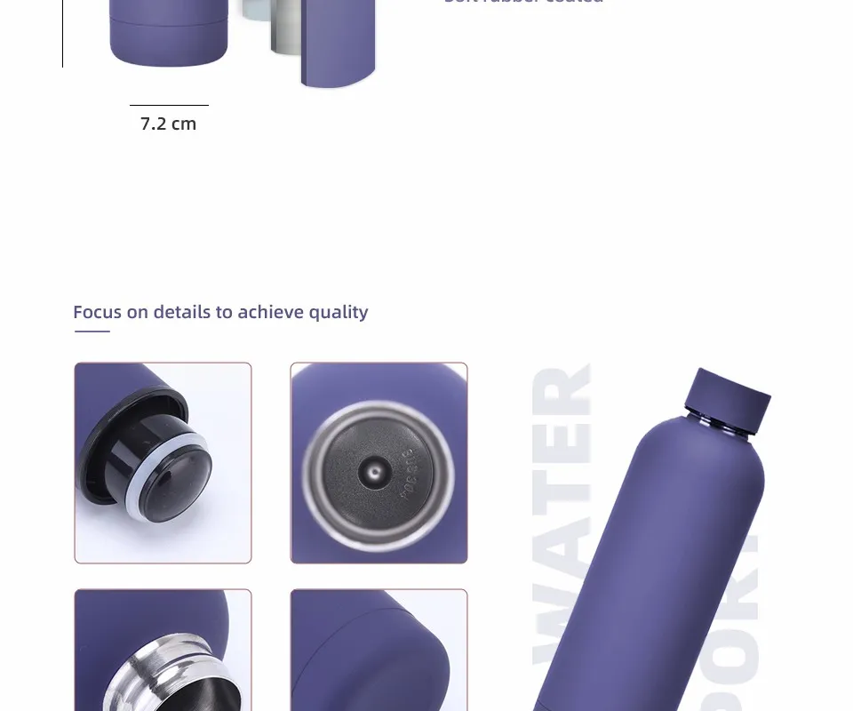 Stainless Steel Vacuum Insulated Water Bottle Double Walled Cola Shape ...